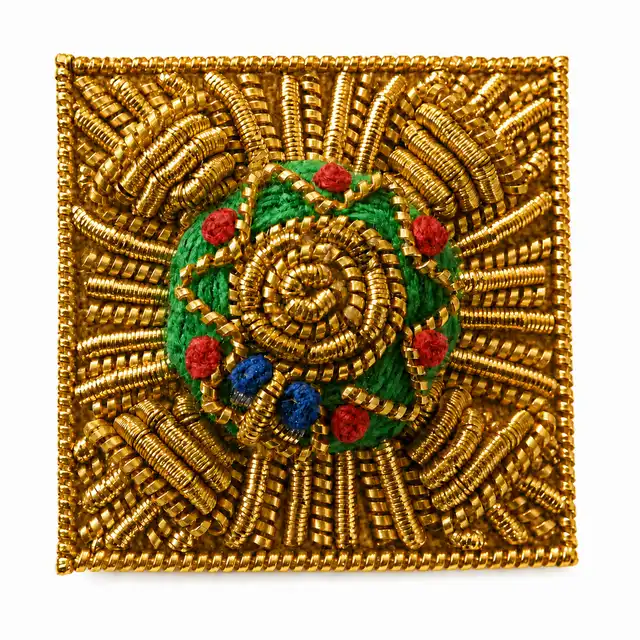 5/8 Inch Gold Embroidered Stars