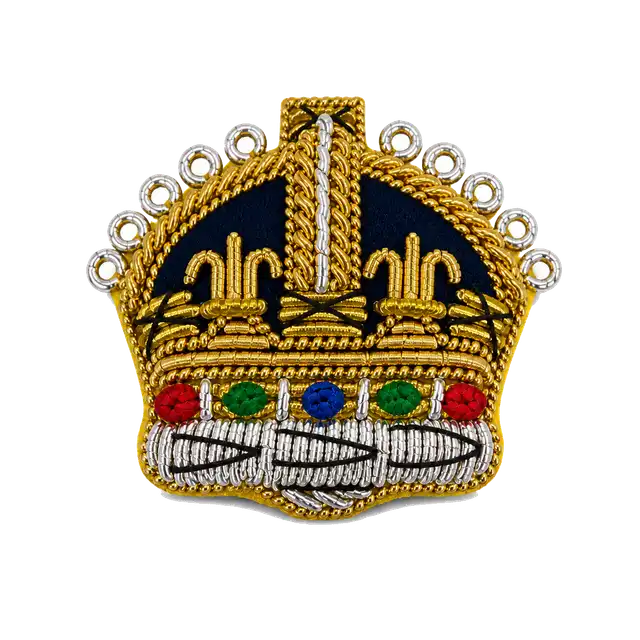 1 Inch Gold Embroidered Crowns
