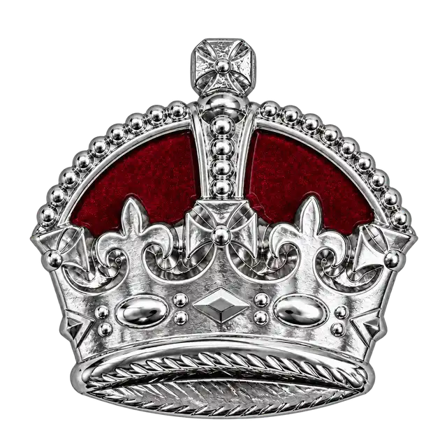 1 Inch Silver Metal Crowns