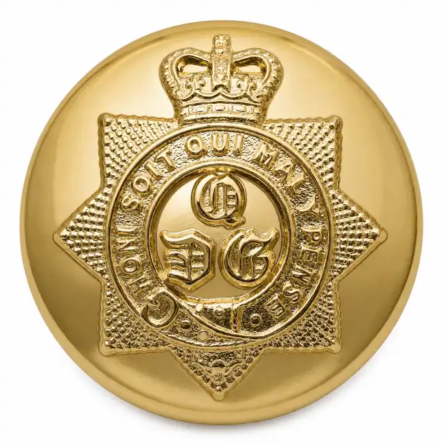 1st The Queen's Dragoon Guards 30 Ligne Anodised Button