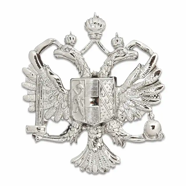 1st The Queen's Dragoon Guards White-Metal Cap Badge