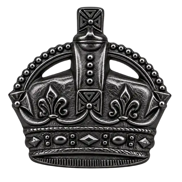 3/4 Inch Black Metal Crowns