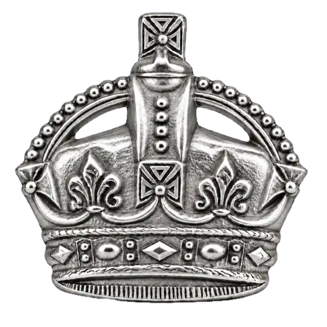 3/4 Inch Silver Metal Crowns