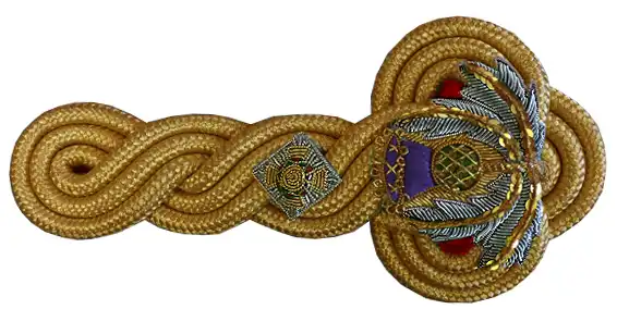 3-Ply Twisted Gold Epaulettes, with Crow's Foot at Shoulder End