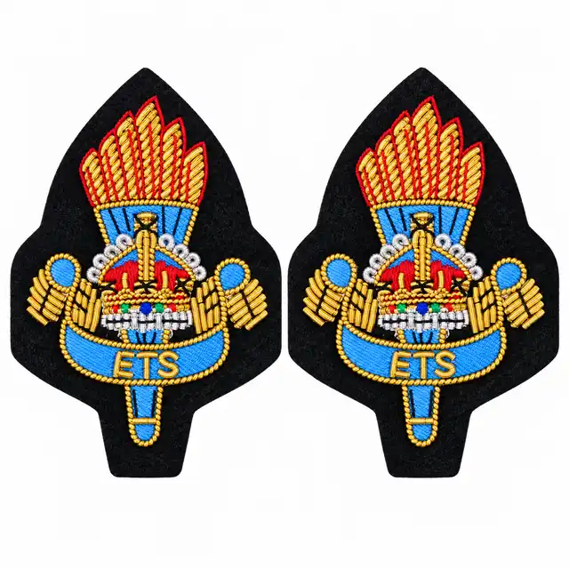 AGC EC/ETS Embroidered Mess Dress Collar Badges