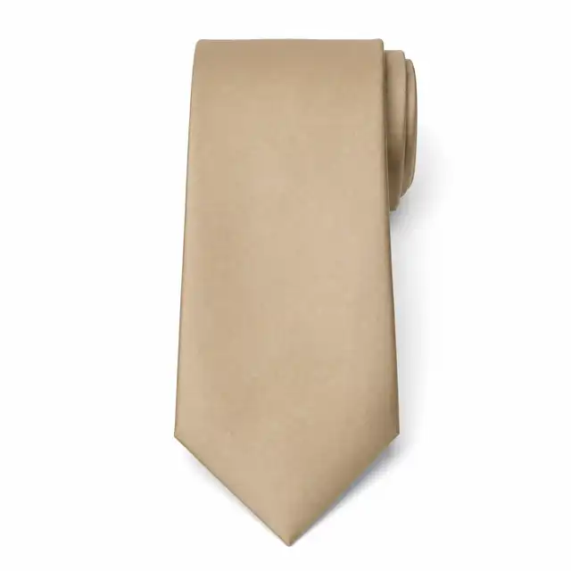 Beige Silk Knitted Tie