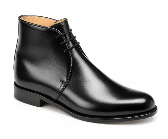 Black Leather George Boots