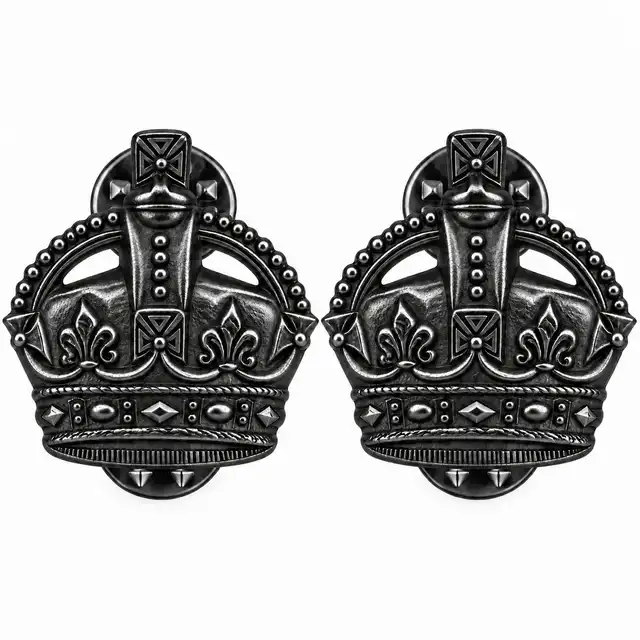 5/8 Inch Black Metal Crowns — King’s, Spike and Clutch