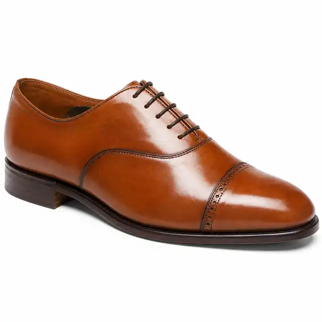 Brown Quarter-Brogue Shoes