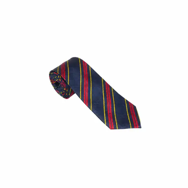 Corps-Pattern Silk Tie