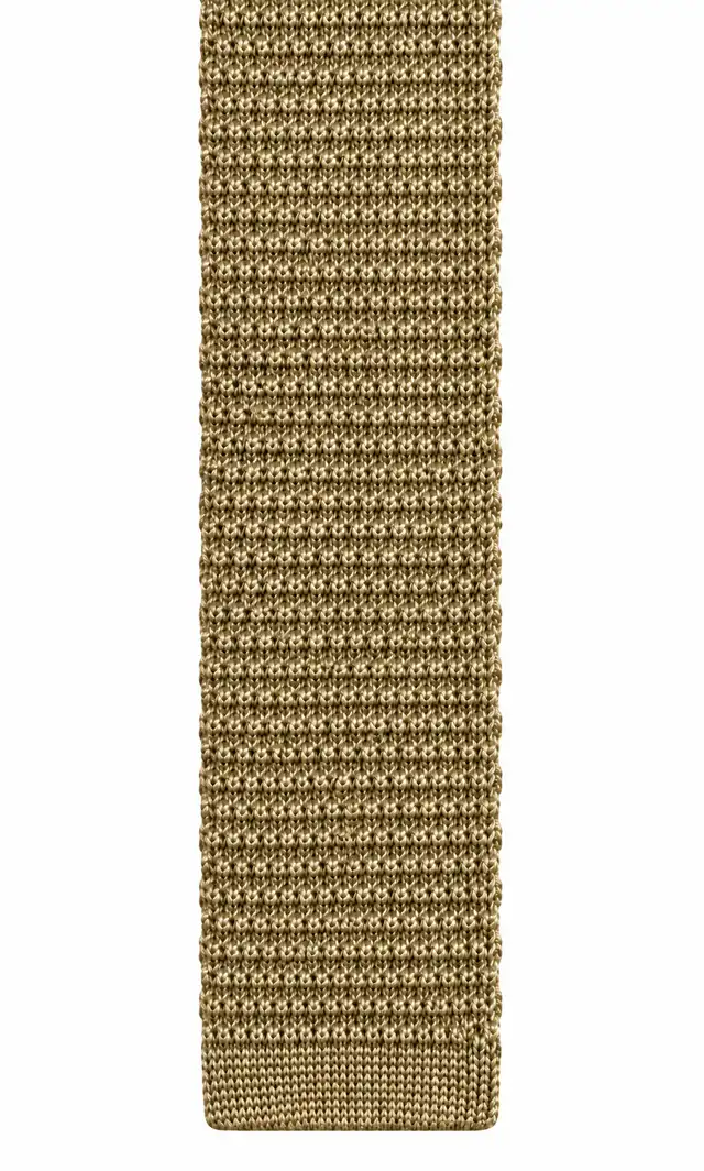 Royal Artillery khaki knitted silk tie with square end