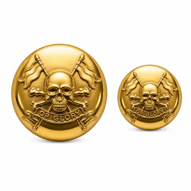 Death's Head (Brass) 40 Ligne Button