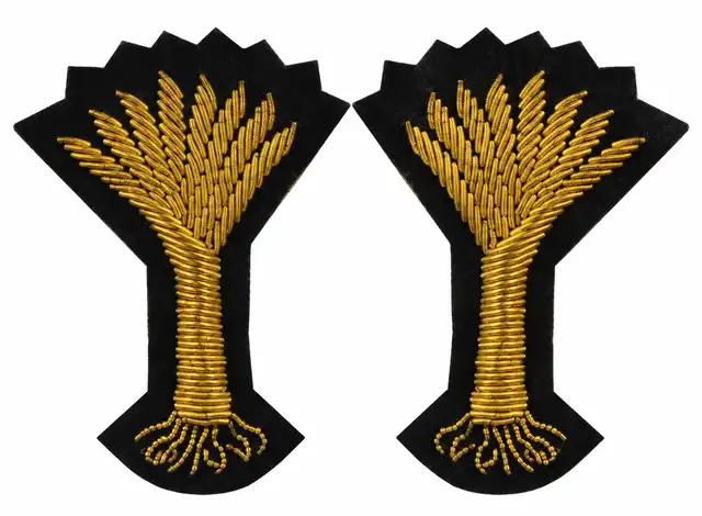 Embroidered Leek Mess Collar Badges