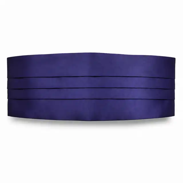 Four Pleat Purple Silk Mess Cummerbund - Female