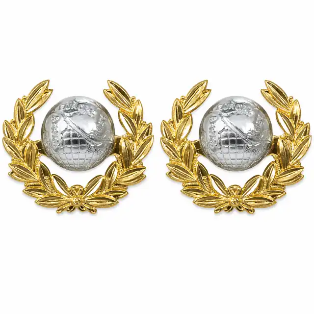Globe-and-Laurel Collar Badges