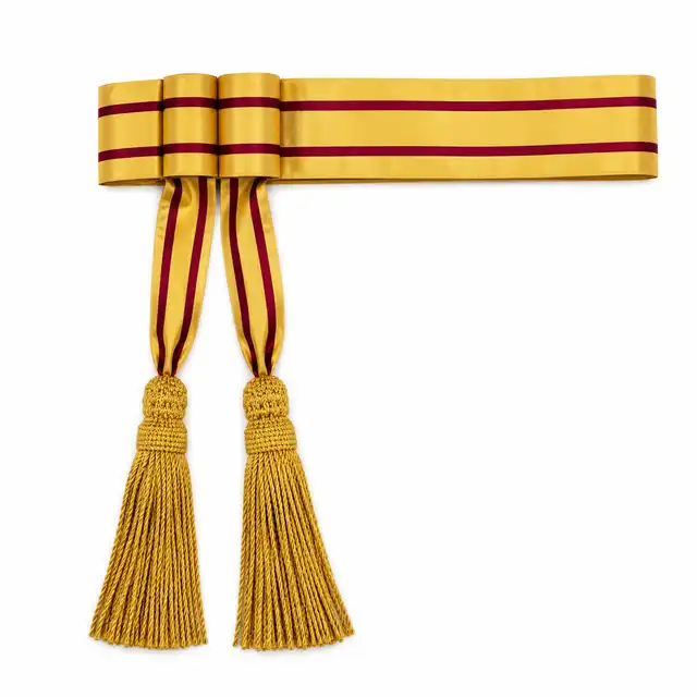 Gold-and-Crimson Waist Sash