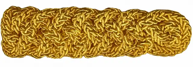Gold Gimp Cavalry Shoulder Cords with Red Background