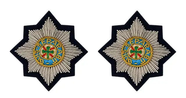 Irish Guards Officer Mess Dress Collar Badges