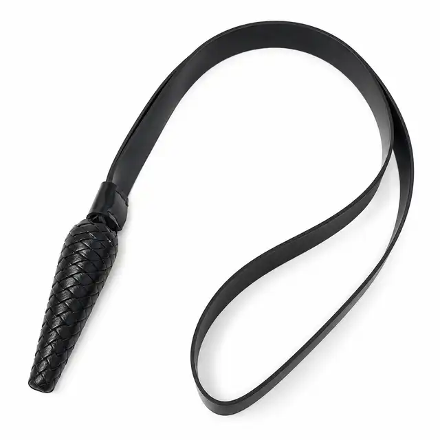 Rifles Light Infantry pattern sword knot with flat black PVC strap and runner and a tapered black plaited leather acorn