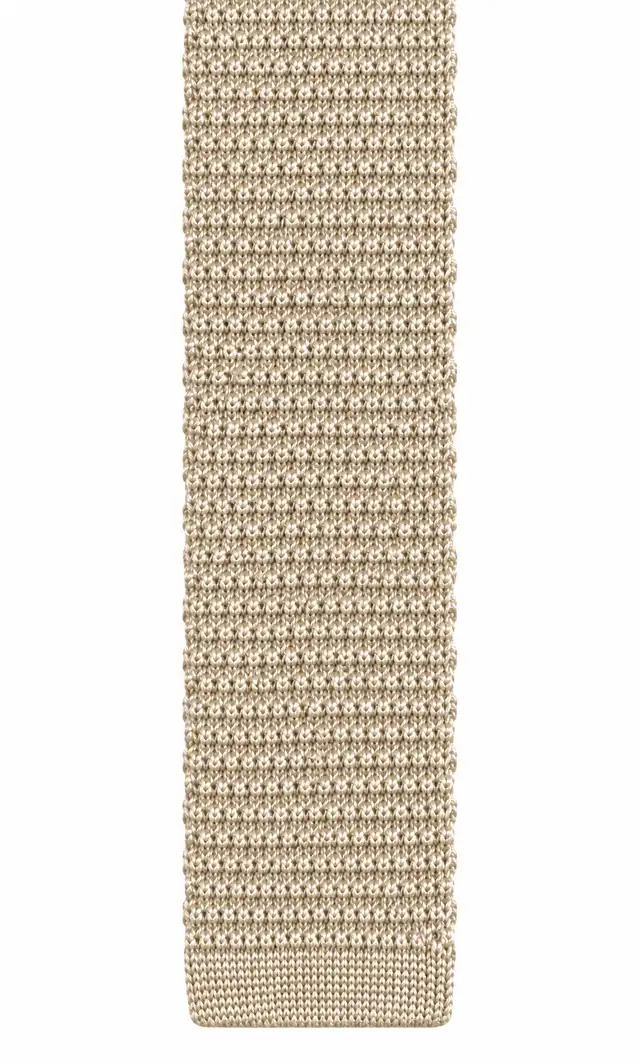 Light Khaki Silk Knitted Tie