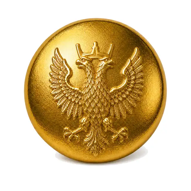 The Mercian Regiment No. 1 Gold Gilt Hat Button
