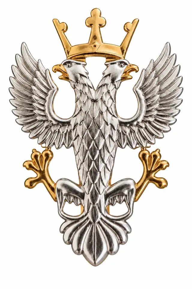 Mercian Regiment Officer Silver and Gilt Eagle Cap Badge