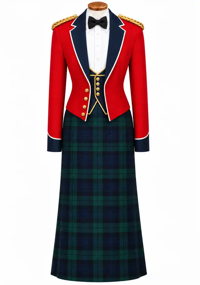SCOTS WO1 female officer-pattern mess uniform, rank insignia not shown