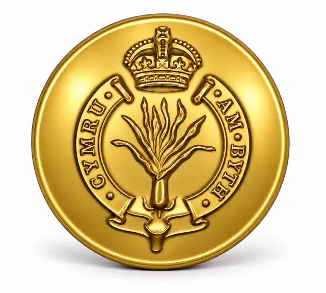 Mounted Forage Cap Button