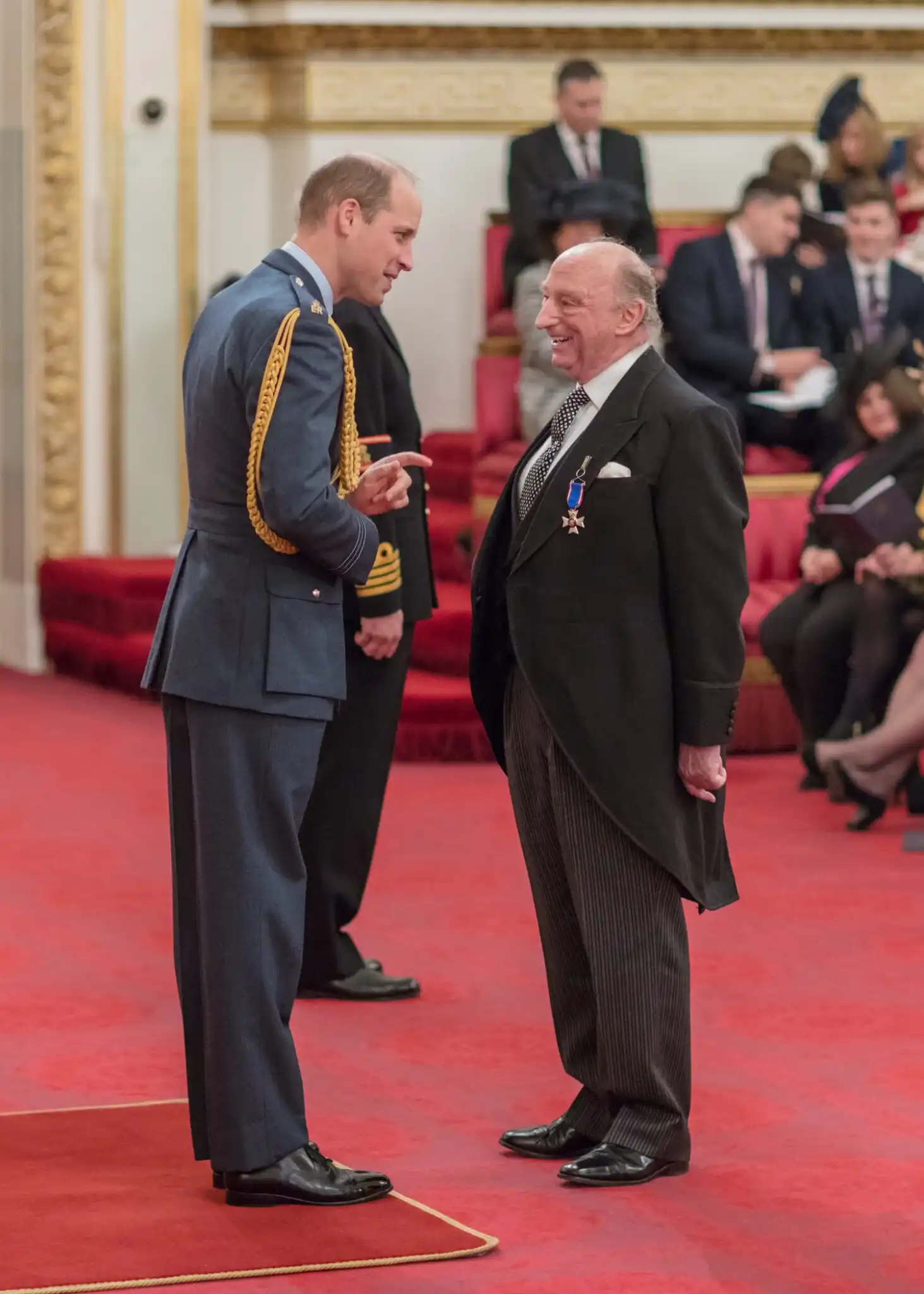 Geoffrey Golding receiving his RVO from HRH The Prince of Wales