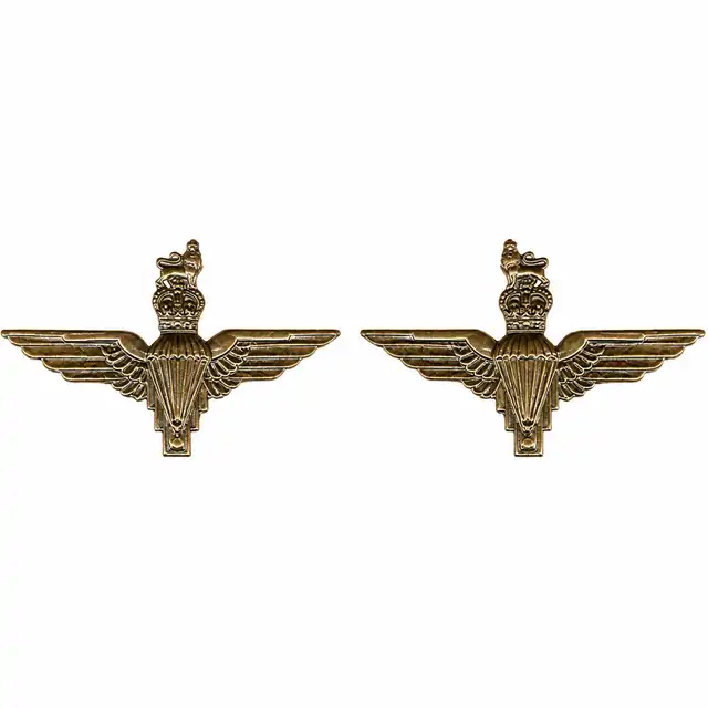 Parachute Regiment Officer Bronze Handed Collar Badges