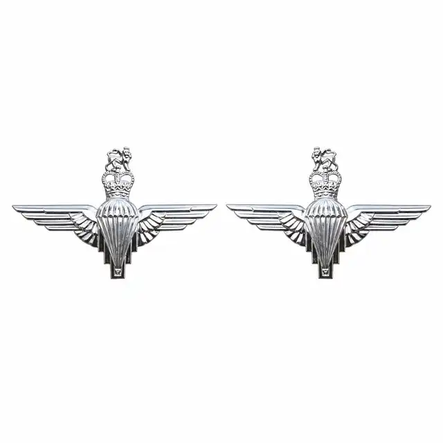 Parachute Regiment WO2 and SNCO White-Metal Collar Badges