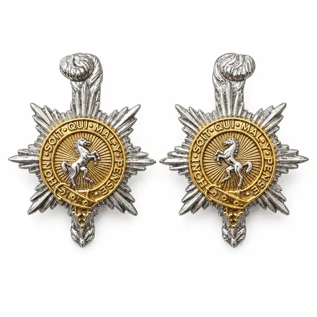 Princess of Wales’s Royal Regiment Anodised Collar Badges