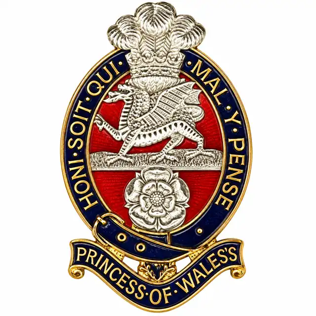 PWRR Soldier-Pattern Mess Dress Cap Badge