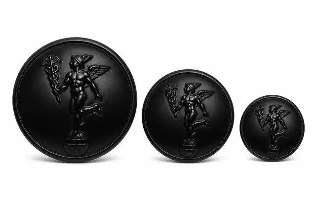 QGS Black Mercury 40 Ligne Button