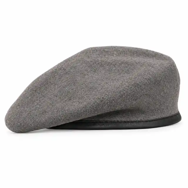 RAMS Athol Grey Beret — formed side profile — generated product illustration