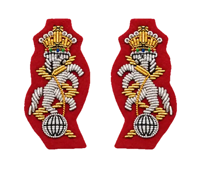 REME Female Officer and WO1 Mess Dress Collar Badges