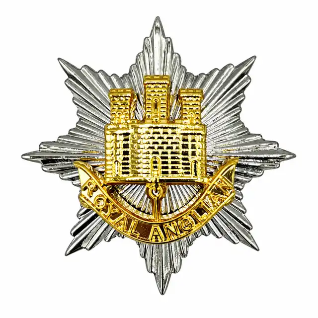 Royal Anglian Regiment Blue Peaked-Cap Badge
