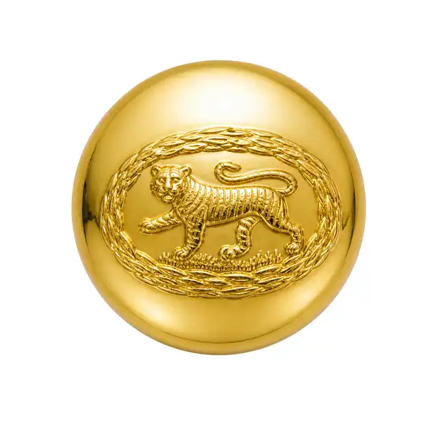 Royal Anglian Regiment Soldier Raised-Tiger Cap Button
