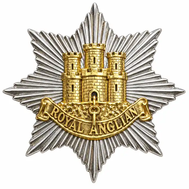 Royal Anglian Regiment Soldier Forage-Cap Badge