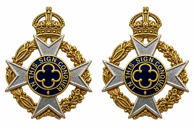 Royal Army Chaplains’ Department No. 1 and Mess Collar Badges