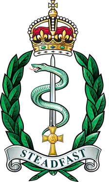 Royal Army Medical Service crest with the motto Steadfast