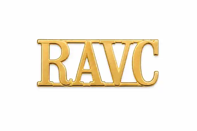 Royal Army Veterinary Corps Gold Metal Shoulder Titles