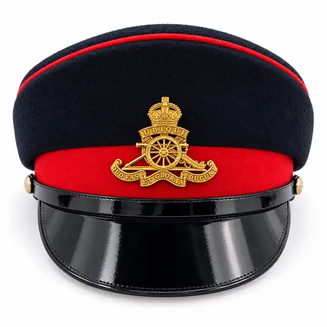 Royal Artillery Female No. 1 Hat with Tudor-crown badge, straight-on