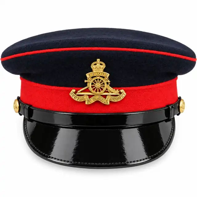 Royal Artillery Male No. 1 Forage Cap with Tudor-crown badge, straight-on