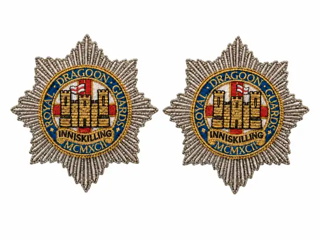 Royal Dragoon Guards Mess Dress Collar Badges