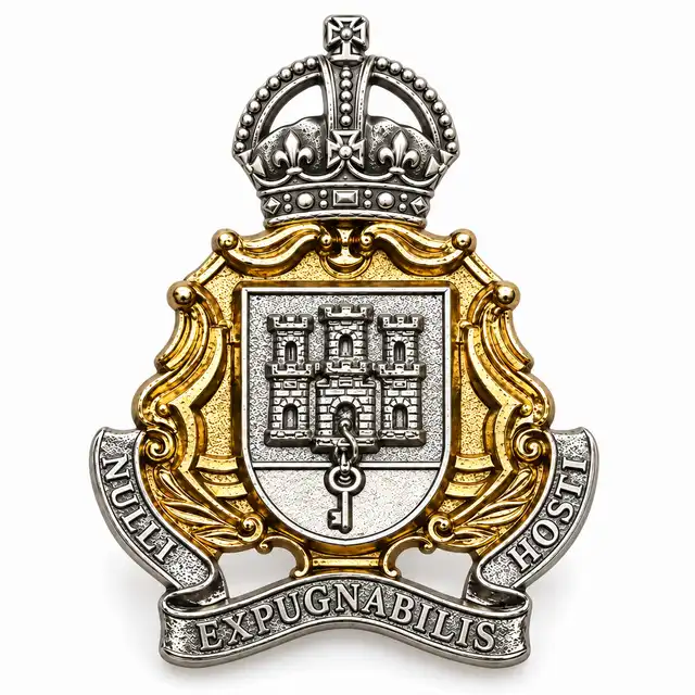Royal Gibraltar Regiment Officer Cap Badge