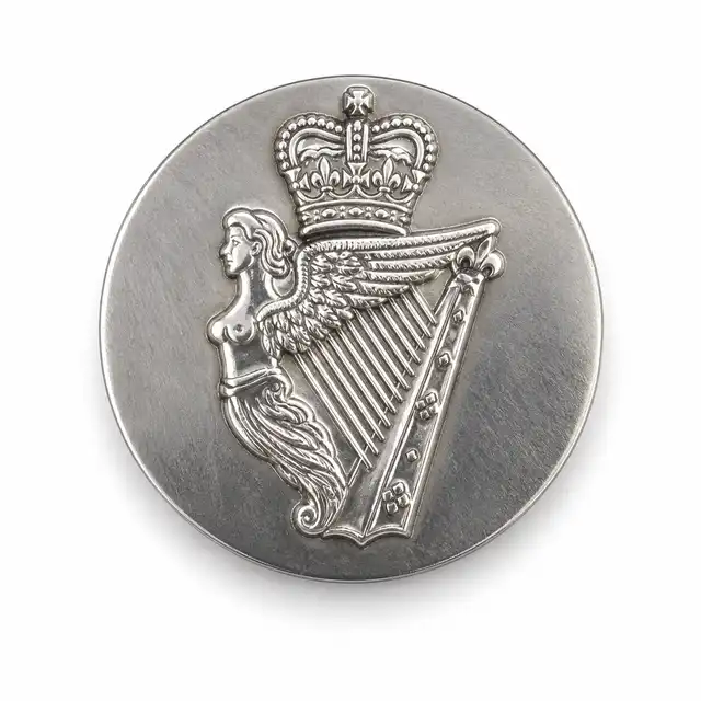 Royal Irish Regiment Flat Silver 22 Ligne Mess Button