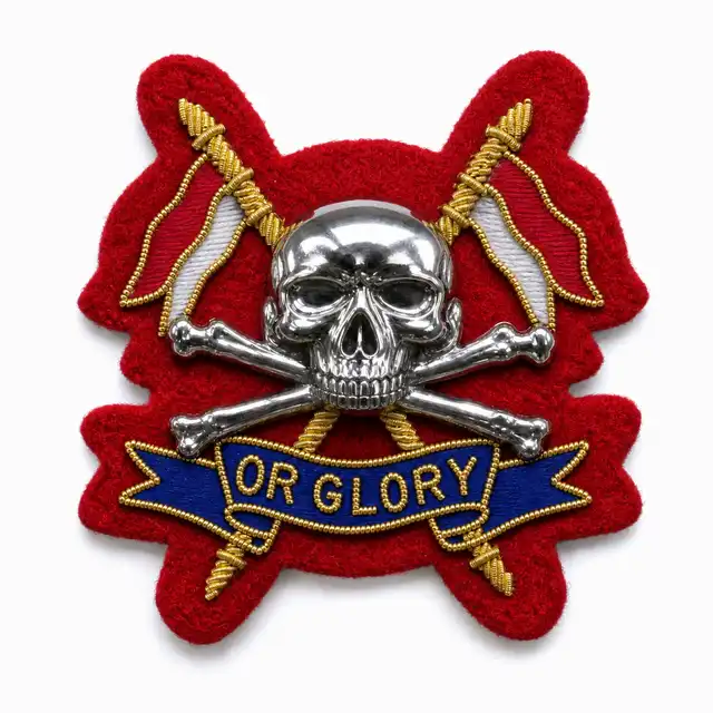Royal Lancers Officers' No. 1 Forage Cap Badge