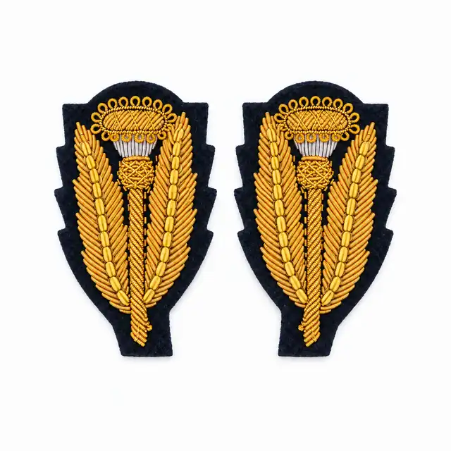 Royal Regiment of Scotland No. 1 Dress Embroidered Collar Badges