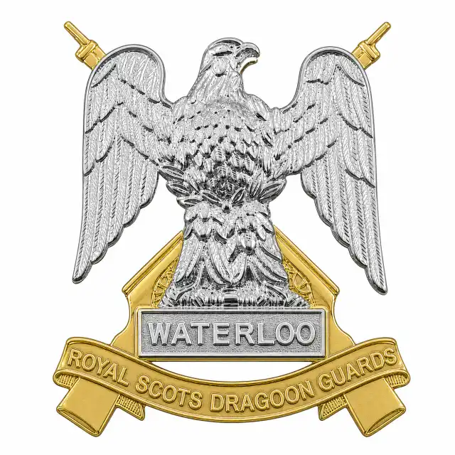Royal Scots Dragoon Guards Officer Eagle Cap Badge